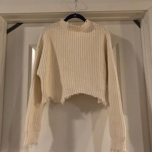 WILD HONEY - Cropped, distressed sweater